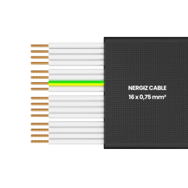 H05VVH6-F 16x0.75 mm2 Flat Flexible Cable