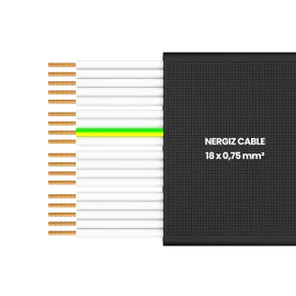 H05VVH6-F 18x0.75 mm2 Flat Flexible Cable