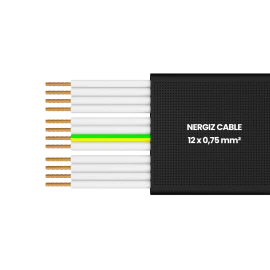 H05VVH6-F 12x0.75 mm2 Flat Flexible Cable