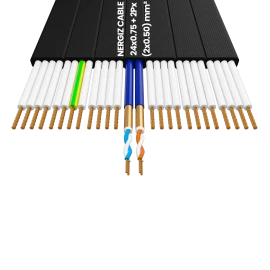 24x1mm2 + 2Px(2x0.50)mm2 Elevator Shielded Cable