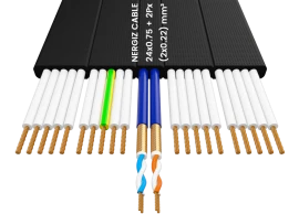 20x0.75mm2 + 2Px(2x0.22)mm2 Foiled Elevator Cable