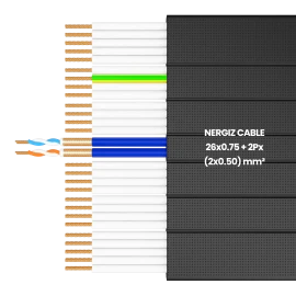 26x0.75mm2 + 2Px(2x0.50)mm2 Shielded Elevator Cable