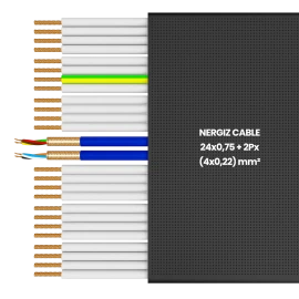 24x0.75mm2 + 2Px(4x0.22)mm2 H05VVH6-F Elevator Foiled Cable