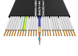 26x0.75mm2 + 1Px(2x0.22)mm2 H05VVH6-F Elevator Foiled Cable