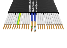 24x0.75mm2 + 2Px(4x0.22)mm2 H05VVH6-F Elevator Foiled Cable