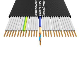 26x0.75mm2 + 1Px(2x0.22)mm2 H05VVH6-F Elevator Foiled Cable