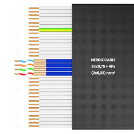 28x0.75mm2 + 4Px(2x0.22)mm2 Elevator Foiled Flexible Cable