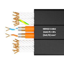 24x0.75mm2 + 2Px(2x0.22)mm2 Elevator Shielded Twisted Flexible Cable