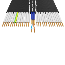 28x0.75mm2 + 2Px(2x0.22)mm2 Elevator Foiled Flexible Cable