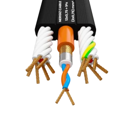 12x0.75mm2 + 1Px(2x0.22)mm2 Elevator Shielded Twisted Flexible Cable