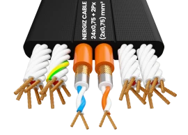 24x0.75mm2 + 2Px(2x0.22)mm2 Elevator Shielded Twisted Flexible Cable