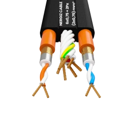 6x0.75mm2 + 2P(2x0.22)mm2 Elevator Shielded Twisted Flexible Cable