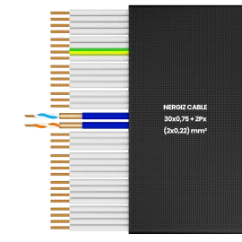 30x0.75mm2 + 2P(2x0.22)mm2 Elevator Foiled Flexible