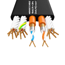 18x0.75mm2 + 2Px(2x0.75)mm2 Elevator Shielded Twisted Flexible Cable