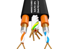 6x0.75mm2 + 2P(2x0.22)mm2 Elevator Shielded Twisted Flexible Cable