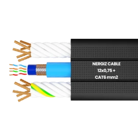 12x0.75mm2 + CAT6 Elevator Flexible Data Cable